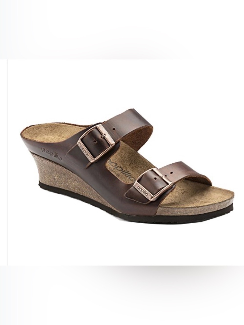 Birkenstock Emina Papillo Wedge Leather Sandals 38
